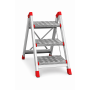 SGP03 Faraone Sgabello Professionale in Alluminio 3 Gradini – Portata 150 Kg Certificato EN 14183