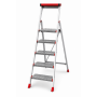 SGP05 Faraone Sgabello Professionale in Alluminio 5 Gradini con Vaschetta Portaoggetti – Portata 150 Kg EN 131