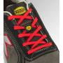 Scarpe Antinfortunistiche Diadora Utility Run A.Box Low S3S FO SR ESD Grigio Asfalto Argento Rosso con Puntale Alluminio