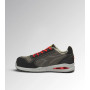 Scarpe Antinfortunistiche Diadora Utility Run A.Box Low S3S FO SR ESD Grigio Asfalto Argento Rosso con Puntale Alluminio