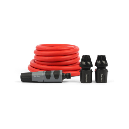 RR Italia Tubo Estensibile Bamboo da 10 a 30 Metri – Kit Completo Rosso con Lancia e Raccordi
