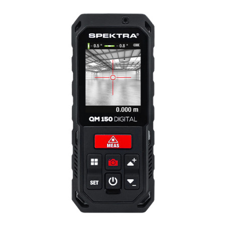 Spektra QM 150 Digital Distanziometro Laser 150m – Mirino Zoom e Display a Colori