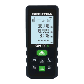Spektra QM 100 G Distanziometro Laser Raggio Verde 100m – Batteria al Litio e IP54