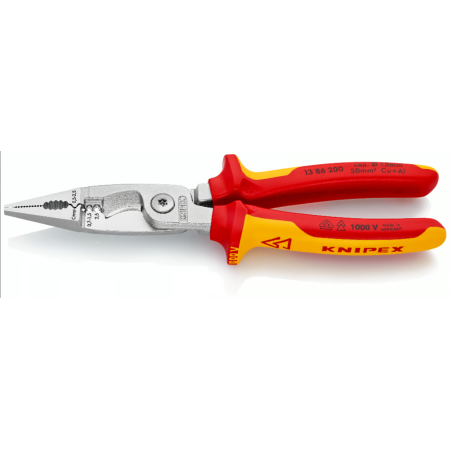 KNIPEX Pinza per Elettroinstallazioni 200 mm VDE 13 86 200 – 6 Funzioni in 1