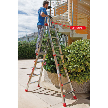 FARAONE Scala Telescopica Professionale in Alluminio TELES.T5 – 10+10 Gradini