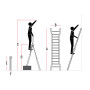 FARAONE Scala Telescopica Professionale in Alluminio TELES.T5 – 10+10 Gradini