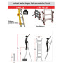 FARAONE Scala Telescopica Professionale in Alluminio SUPER TELES.T6S – 12+12 Gradini