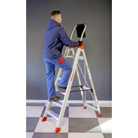 FARAONE Scala Professionale a Forbice in Alluminio LADY