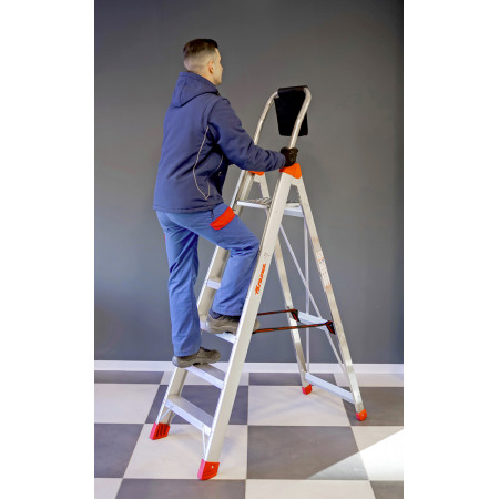 FARAONE Scala Professionale a Forbice in Alluminio LADY