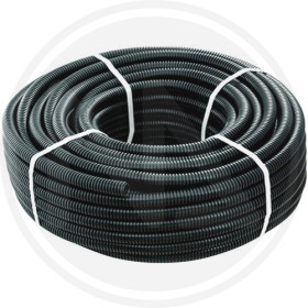 Tubo Corrugato Cavidotto in PVC Nero per Cavi Elettrici – Sotto Intonaco in Rotolo