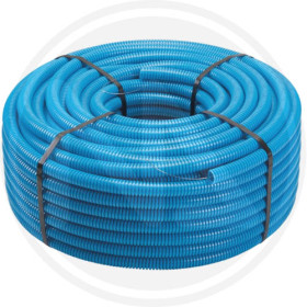 Tubo Corrugato in PVC Cavidotto Blu per Cavi Elettrici – Sotto Intonaco in Rotolo