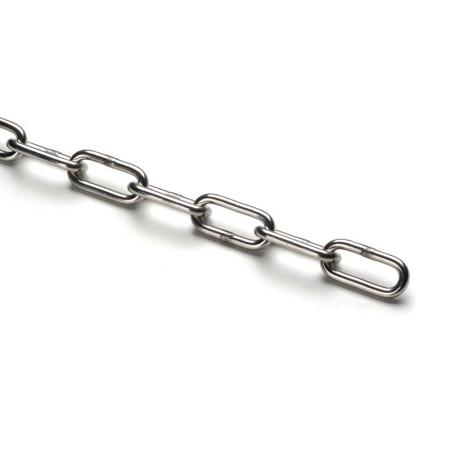 Catena Maglia Lunga Din 763 4 mm in Acciaio Inox AISI 304 Lucido – C25040CA