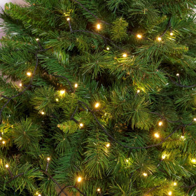Catena Lineare Minilucciole a LED Serie TL-C 200 LED Luce Bianca 10 mt Cavo Verde Controller IMQ