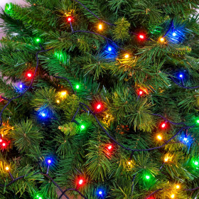 Catena Lineare Minilucciole a LED Serie TL-C 1000 LED Multicolor 42 mt Cavo Verde Controller IMQ