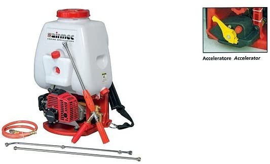 SPERONI AIRMEC S202 POMPA DISERBO SERRE ORTO FILARI 20LT IRRORATORE SCOPPIO 2T 25,6CC GETTO 8MT 25BAR MOTOPOMPA SPALLA PESTICIDI