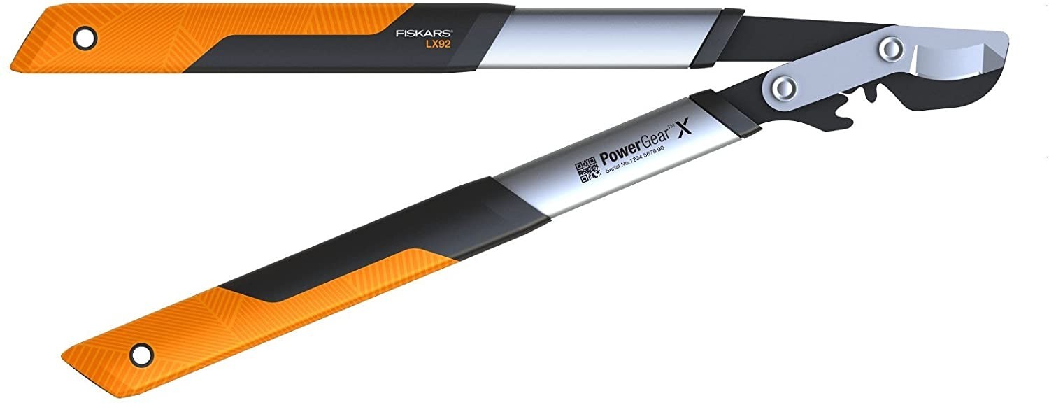 Fiskars Troncarami con lame bypass per legno verde, Sistema a cremagliera PowerGear X, Misura S, Diametro di taglio: 3,8 cm, Lam