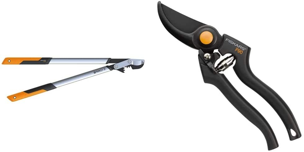 Fiskars Troncarami bypass, PowerGear X, Acciaio antiaderente, � di taglio: 5 cm, 64 cm, M, Nero/Arancione, LX94, 1020187