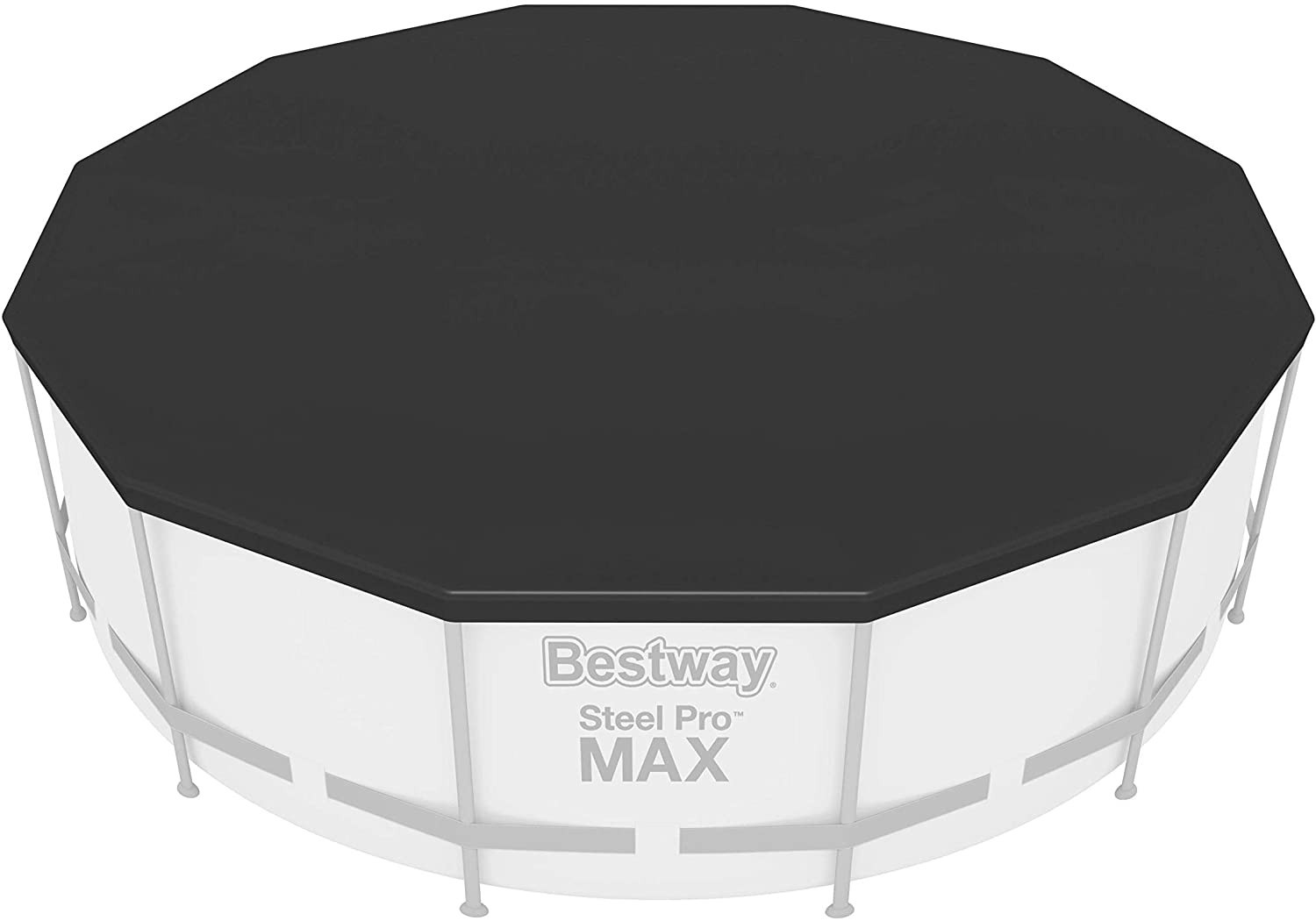 Bestway 58037-19 Flowclear - Telone di copertura in PVC, � 370 cm, Steel Pro MAX � 366 Hydrium Splasher Pool � 360 cm, colore: G