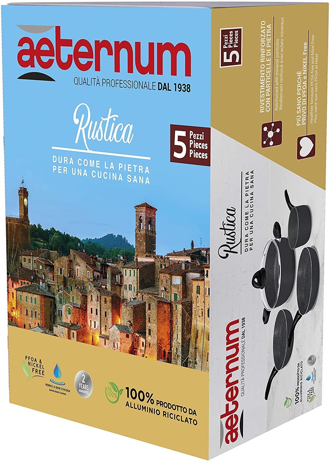 Aeternum Set Batteria 10 Pezzi Rustica