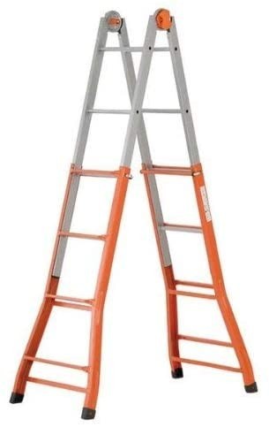 Scala telescopica in acciaio Acal100 - 4+4 pioli (Altezza lavoro: 3.76 m)