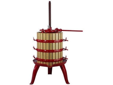 Torchio pressa a cricco 2 velocità per vinaccia uva vino in legno MADE IN ITALY (Ø 60 cm - 212 Litri)