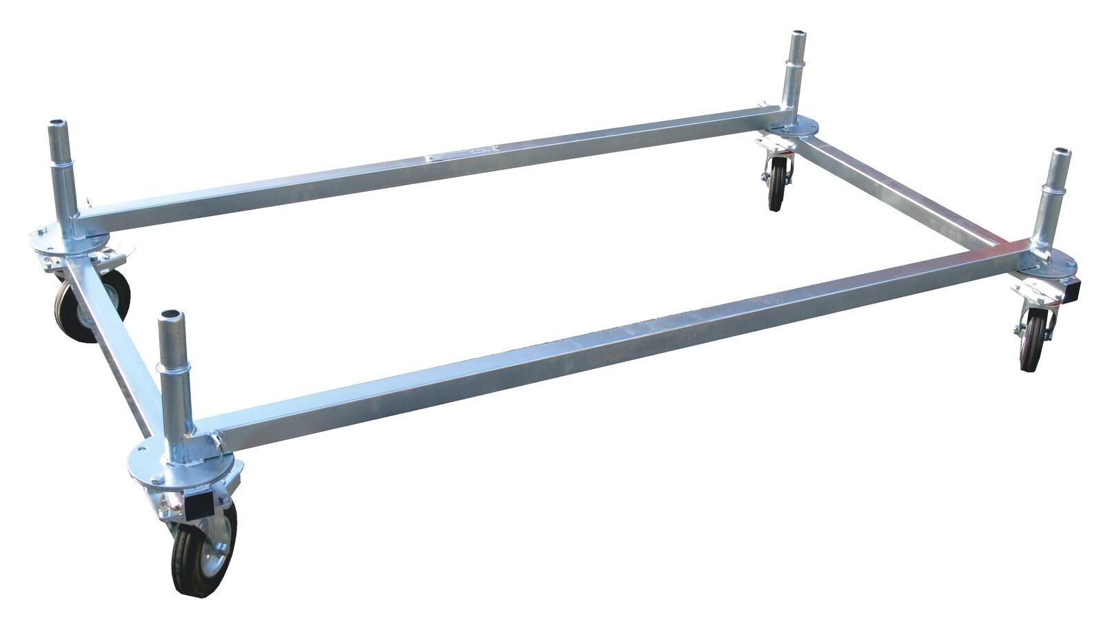 BASE RIGIDA SCOMPONIBILE IN 4 ELEMENTI CON RUOTE PER TRABATTELLO PONTEGGIO POKER