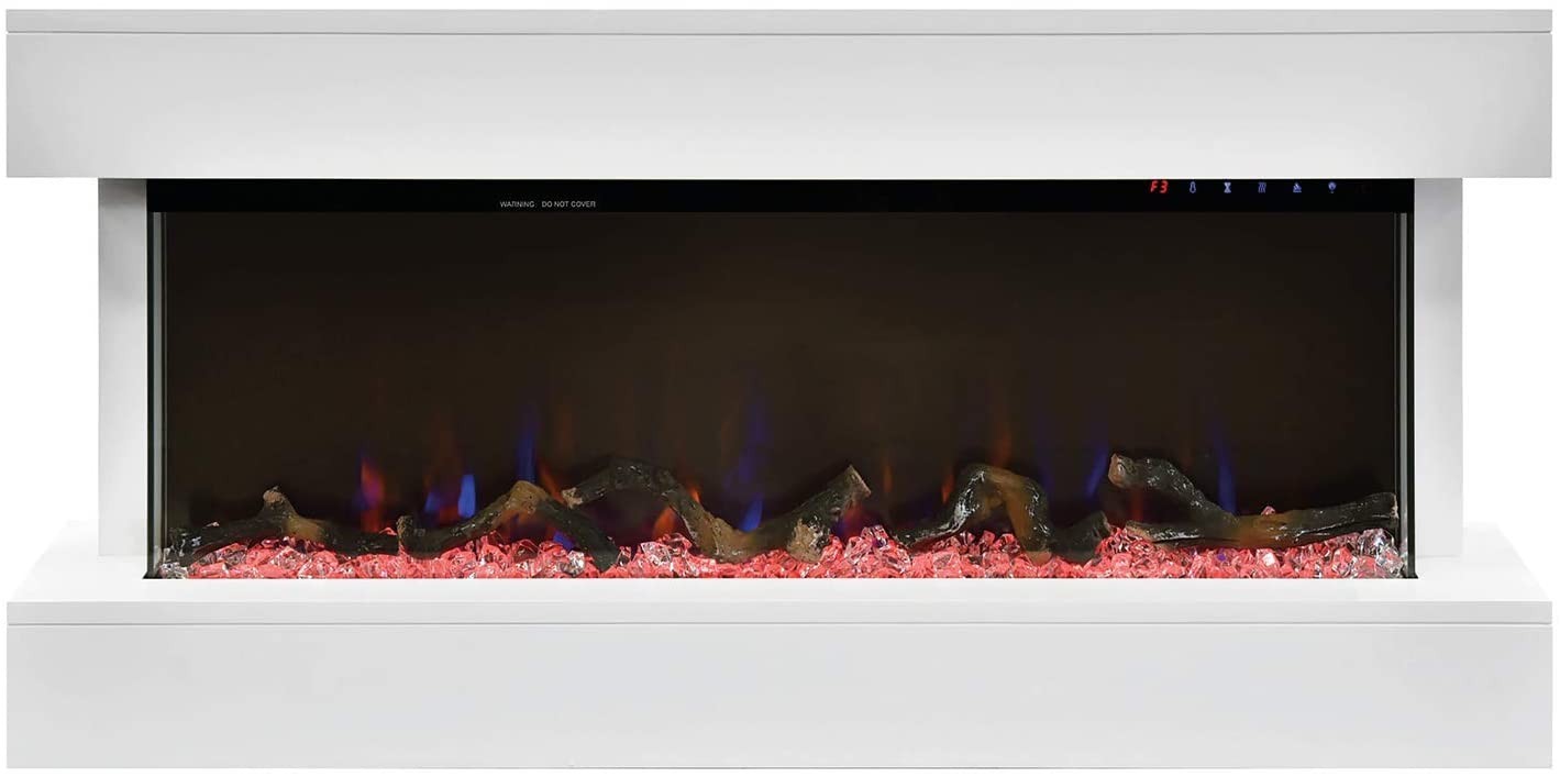 XONE Camino Elettrico Tesla 1,5KW - Illuminazione 10 Colori | Dimensioni: 110X52X18cm | Riscaldamento, Telecomando, Timer