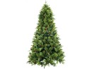 XONE Albero di Natale Byron - Folto, Verde con pigne in PE+PVC, 210cm