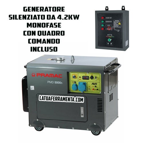 GENERATORE PMD 5000 S 5000 watt + QUADRO AUTOMATICO ATS
