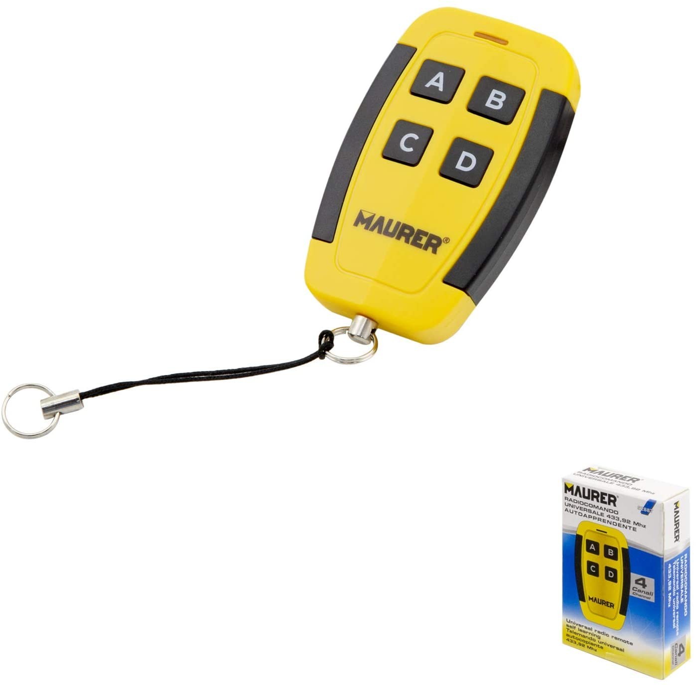 MAURER 3022000 Telemando Universal Autocopiante 433,92 MHz 4 Canales, Cranberry