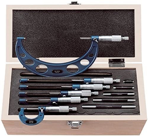 Set di micrometri centesimali per esterni 0 - 150 mm. Art. M033