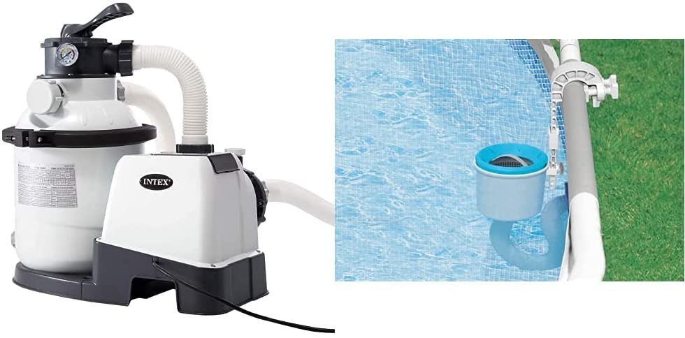 Intex 26644 Pompa a Sabbia - Flusso Acqua: 4.500 l/h, Flusso Sistema: 4.000 l/h