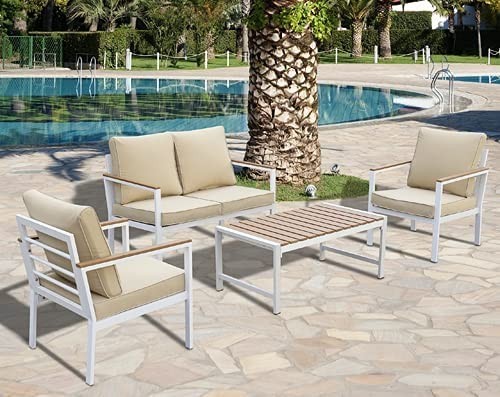 Papillon Salotto Alluminio-POLYWOOD PIRITE Salotto da Esterno