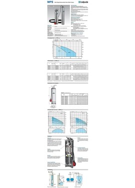 Calpeda - Pompa da 5" Immergee MPSM Eaux pulite, MPS305 m, CG 0,75 kW, 1 HP, 230 V, 50 Hz