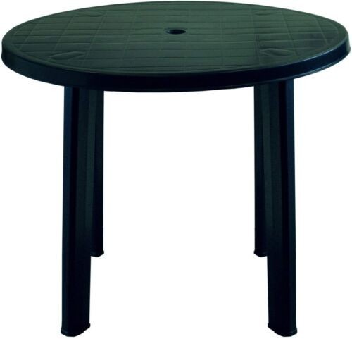 Tavolo da giardino Tondo, diametro 90 cm, altezza 70 cm, in plastica, Verde