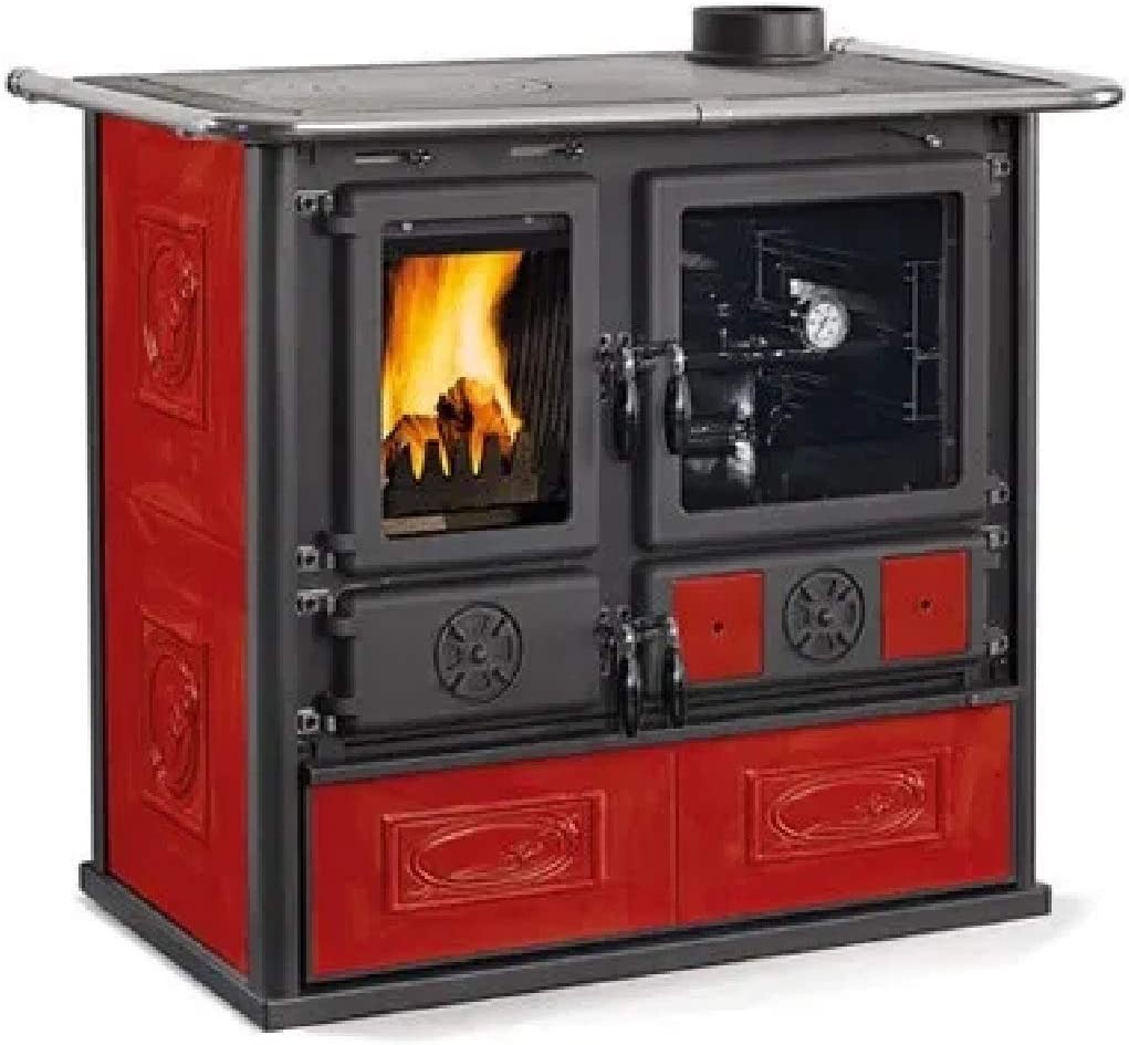 Cucina a Legna con Forno 8.4 kW Liberty Bordeaux ROSA 4.0