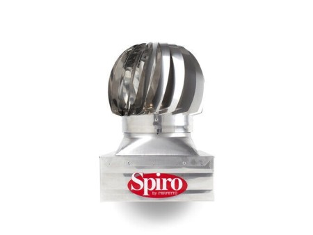 SPIRO ASPIRAFUMO INOX PESANTE 42X52 FUMAIOLO CAPPELLO GIREVOLE RADIANTE QUADRA