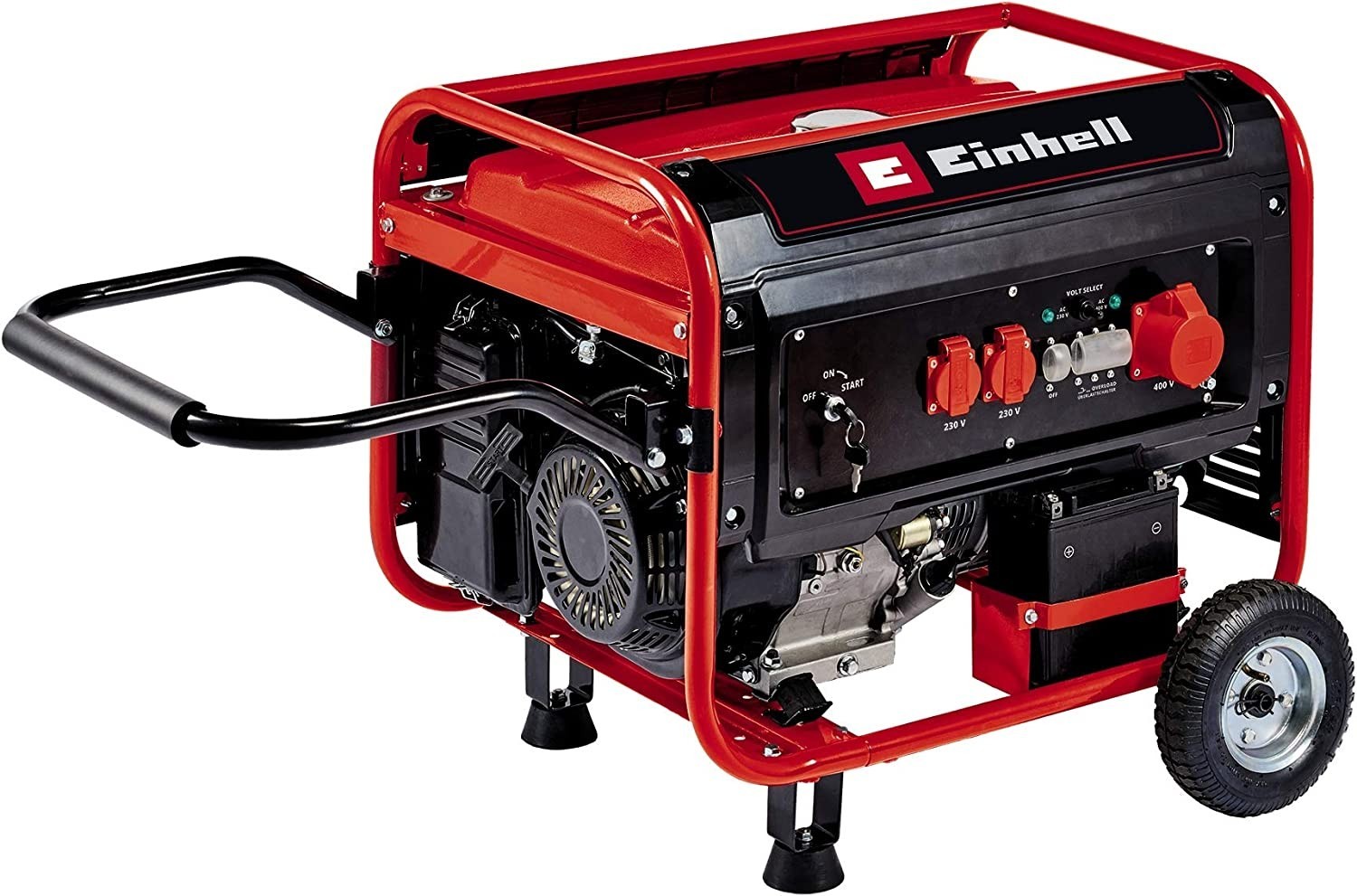 Einhell Generatore di Energia (Benzina) Tc-Pg 55/E5 (Motore di Trasmissione a 4 Tempi Potente, Robusto e a Basse Emissioni, 2 Pr