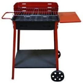 FD CASA Barbecue 30X45XH85CM con Ruote E BANCHI di APPOGGIO