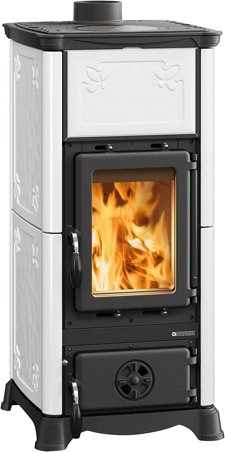 La Nordica - Stufa a legna Emiliana finitura bianco infinity da 45.3cm