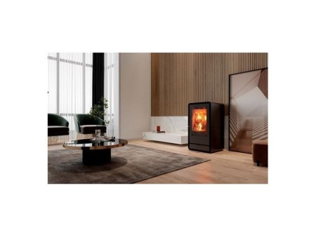 Tek Round Eco Stufa a Legna Solzaima Tek Round Eco 7,3 kW, Nera