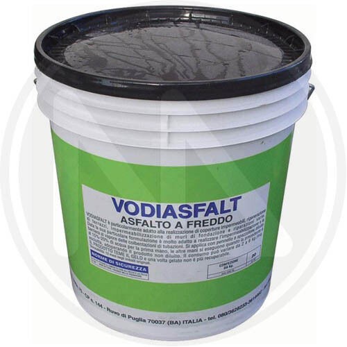 ASFALTO FREDDO "VODIASFALT" 20 kg - IMPERMEABILIZZANTE 47417