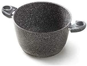 accademia mugnano Pentola Con Coperchio Vetro 2 Manici Antiaderente Pietra Ad Induzione Cuore Di Pietra Am Accademia Mugnano Cm 