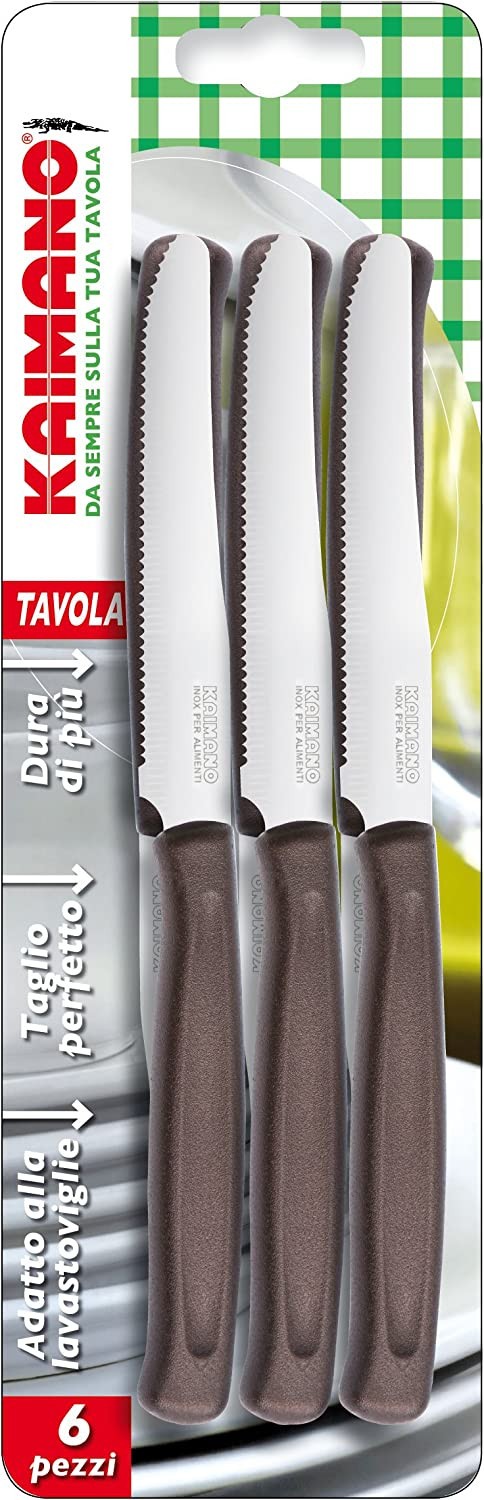 Kaimano ACC0567 Coltelli da Tavola, Marrone, 6 unit�