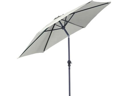 VERDELOOK Ombrellone in Poliestere con manovella, Ecrù, per Giardino arredo Esterni