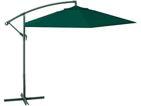 VERDELOOK Ombrellone a Braccio in Poliestere 3x3 m, Verde Scuro, per Giardino arredo Esterni