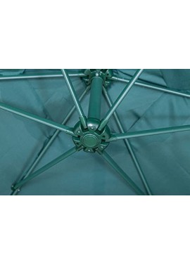 VERDELOOK Ombrellone a Braccio in Poliestere 3x3 m, Verde Scuro, per Giardino arredo Esterni