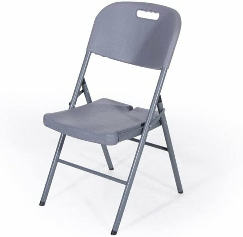 VERDELOOK Sedia Pieghevole in plastica HDPE, 45x50x88 cm, Grigio