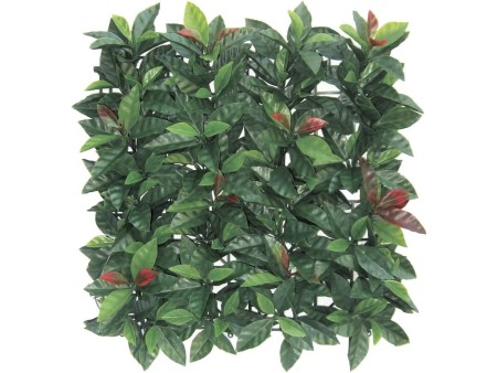 VERDELOOK Sempreverde® Plast, Siepe Artificiale 1x1 m, Foglia photinia, Decorazioni Giardino