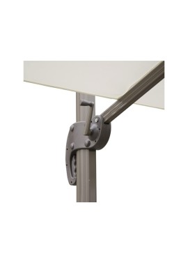 VERDELOOK Deluxe, Ombrellone reclinabile a Braccio 3x3 m, Écru, Struttura in Alluminio e Copertura in Poliestere